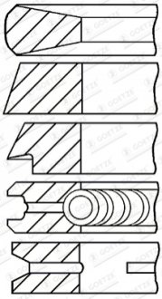 08-174307-10 GOETZE Кільця поршня (OM314/OM352) (D=97