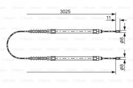 1 987 477 113 BOSCH Трос зупиночних гальм