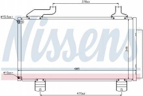 940114 NISSENS Конденсер HD ACCORD(08-)2.0 i 16V(+)[OE 80100-TL1-G01]