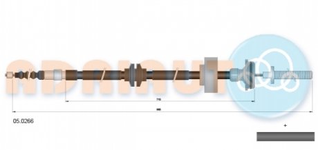 05.0266 ADRIAUTO Трос зупиночних гальм