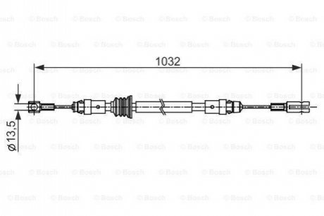 1 987 482 548 BOSCH Трос ручного гальма