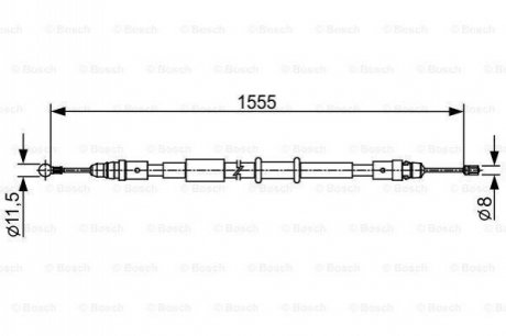 1 987 482 552 BOSCH Трос зупиночних гальм