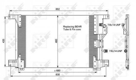 35772 NRF Радиатор кондиционера MERCEDES ACTROS MP2