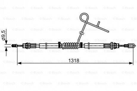 1 987 482 559 BOSCH Трос зупиночних гальм