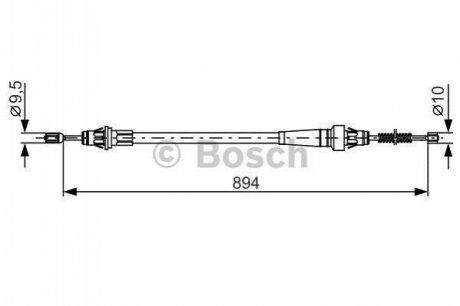 1 987 482 365 BOSCH Трос зупиночних гальм