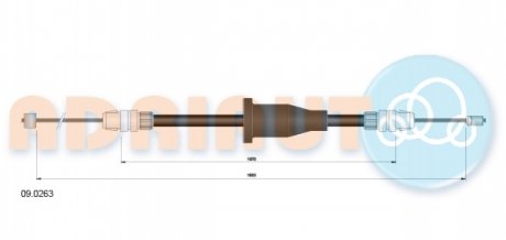 09.0263 ADRIAUTO Трос зупиночних гальм