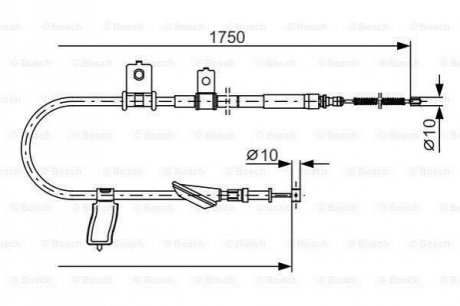 1 987 482 351 BOSCH Трос зупиночних гальм