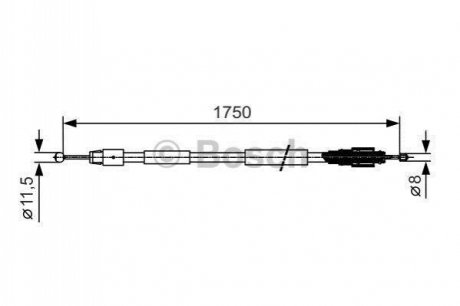 1 987 482 018 BOSCH Трос зупиночних гальм