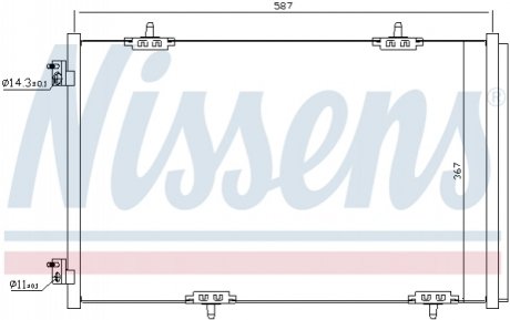 940333 NISSENS Радіатор кондиціонера