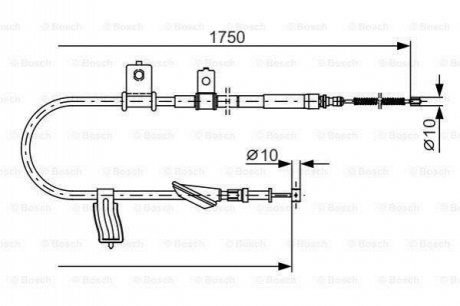 1 987 482 352 BOSCH Трос зупиночних гальм