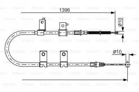 1 987 482 083 BOSCH Трос ручного гальма Chevrolet Aveo задній правий. (вир-во Bosch)