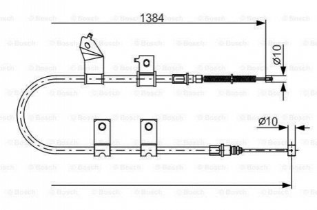 1 987 482 082 BOSCH Трос зупиночних гальм