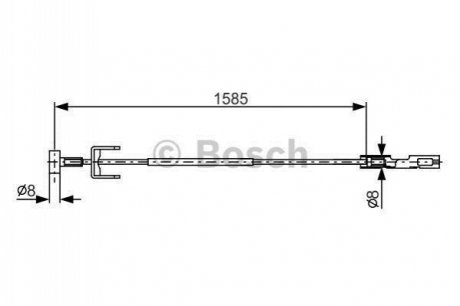 1 987 482 145 BOSCH Трос зупиночних гальм