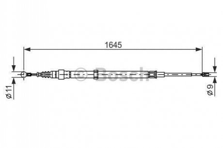 1 987 482 191 BOSCH Трос зупиночних гальм