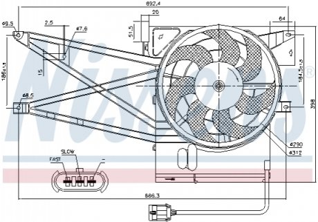 85017 NISSENS Вентилятор радіатора