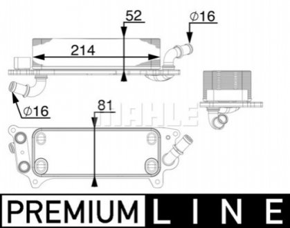 CLC 77 000P MAHLE / KNECHT Охолоджувач мастила