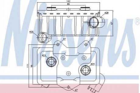 90582 NISSENS Масл.рад. PUCH GW W 461(90-)290 GDT(+)[OE 605 180 00 65]