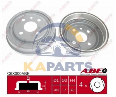 C6X000ABE ABE Гальмівний барабан