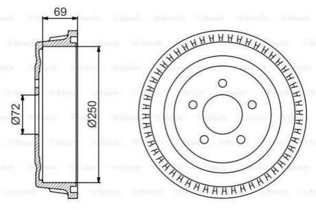 0 986 477 185 BOSCH Гальмівний барабан