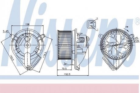 87156 NISSENS Вентилятор салону