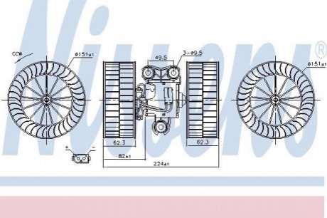 87340 NISSENS Вентилятор салону