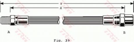 PHB113 TRW Шланг тормозной передний