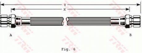 PHA229 TRW Шланг тормозной