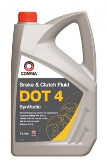 DOT 4 SYNT. 5L COMMA Тормозная жидкость