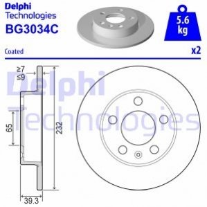 BG3034C Delphi Гальмівний диск