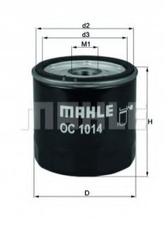 OC 1014 MAHLE / KNECHT Фільтр масляний