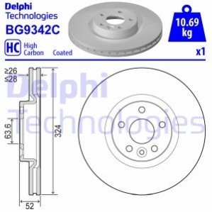 BG9342C Delphi Гальмівний диск