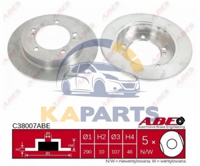C38007ABE ABE Гальмівний диск