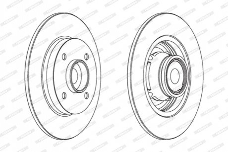 DDF1560-1 FERODO Гальмівний диск з підшипником