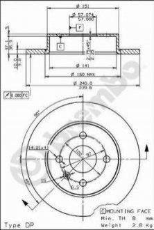 08.7626.75 BREMBO Гальмівні диски