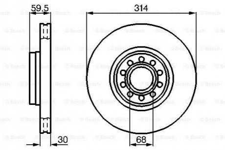 0 986 478 617 BOSCH Диск тормозной