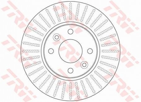 DF6186 TRW Диск гальмівний (1 шт.) MERCEDES/RENAULT Citan/Captur/Kangoo "F D=258mm "08>>