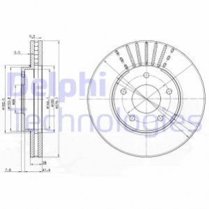 BG3816 Delphi Гальмівний диск
