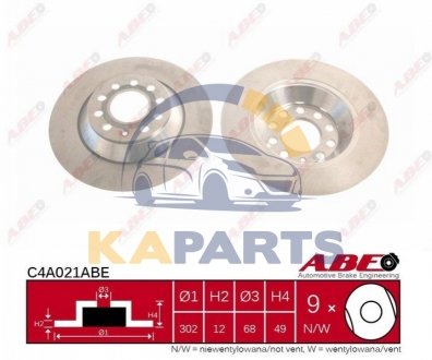 C4A021ABE ABE Гальмівний диск