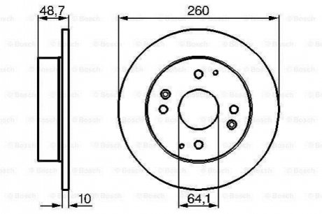 0 986 478 172 BOSCH Тормозной диск