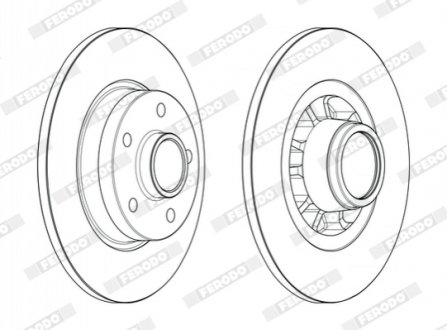 DDF2602-1 FERODO Гальмівний диск з підшипником