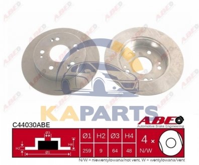 C44030ABE ABE Гальмівний диск