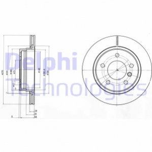 BG3041C Delphi Диск гальмівний BMW 3(E46,E36) "R D=276mm "91-05