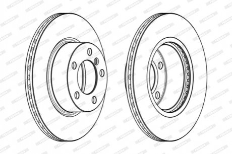 DDF2195C FERODO Тормозной диск