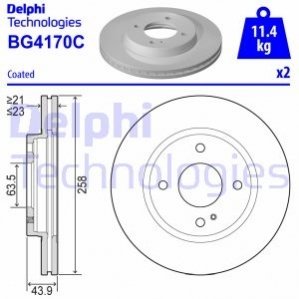 BG4170C Delphi Гальмівний диск