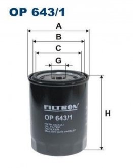 OP 643/1 FILTRON Фильтр маслянный