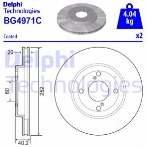 BG4971C Delphi Гальмівний диск