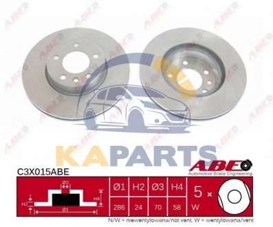 C3X015ABE ABE Гальмівний диск