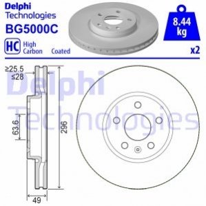 BG5000C Delphi Гальмівний диск