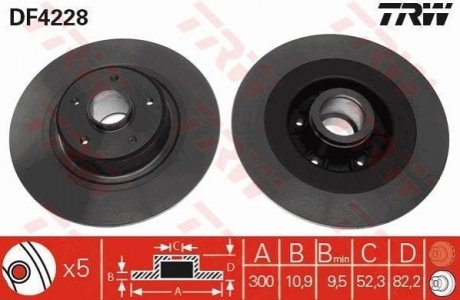 DF4228 TRW Диск гальмівний