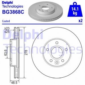 BG3868-C Delphi Гальмівний диск